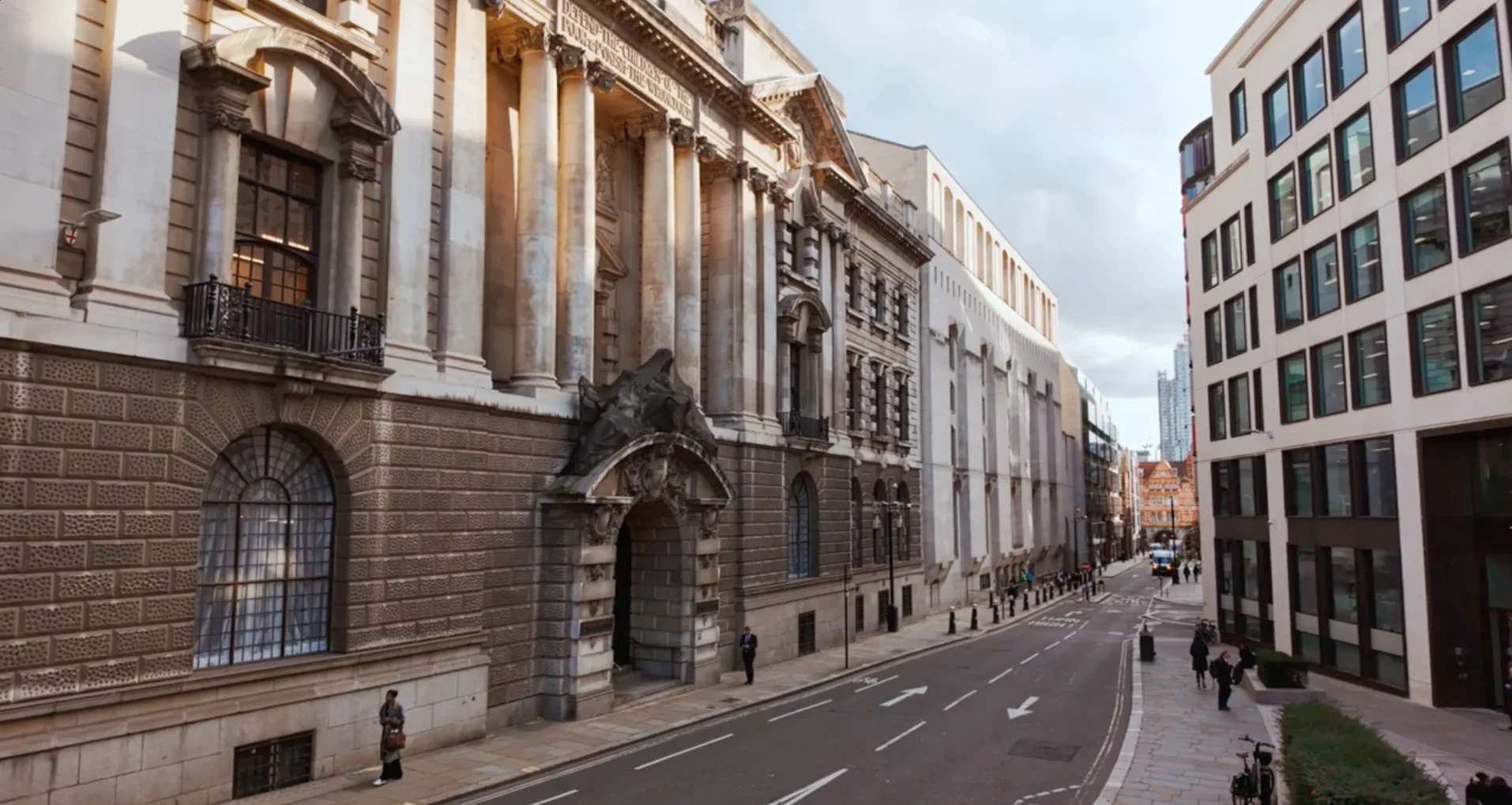 Institutional and commercial architecture in the City of London.